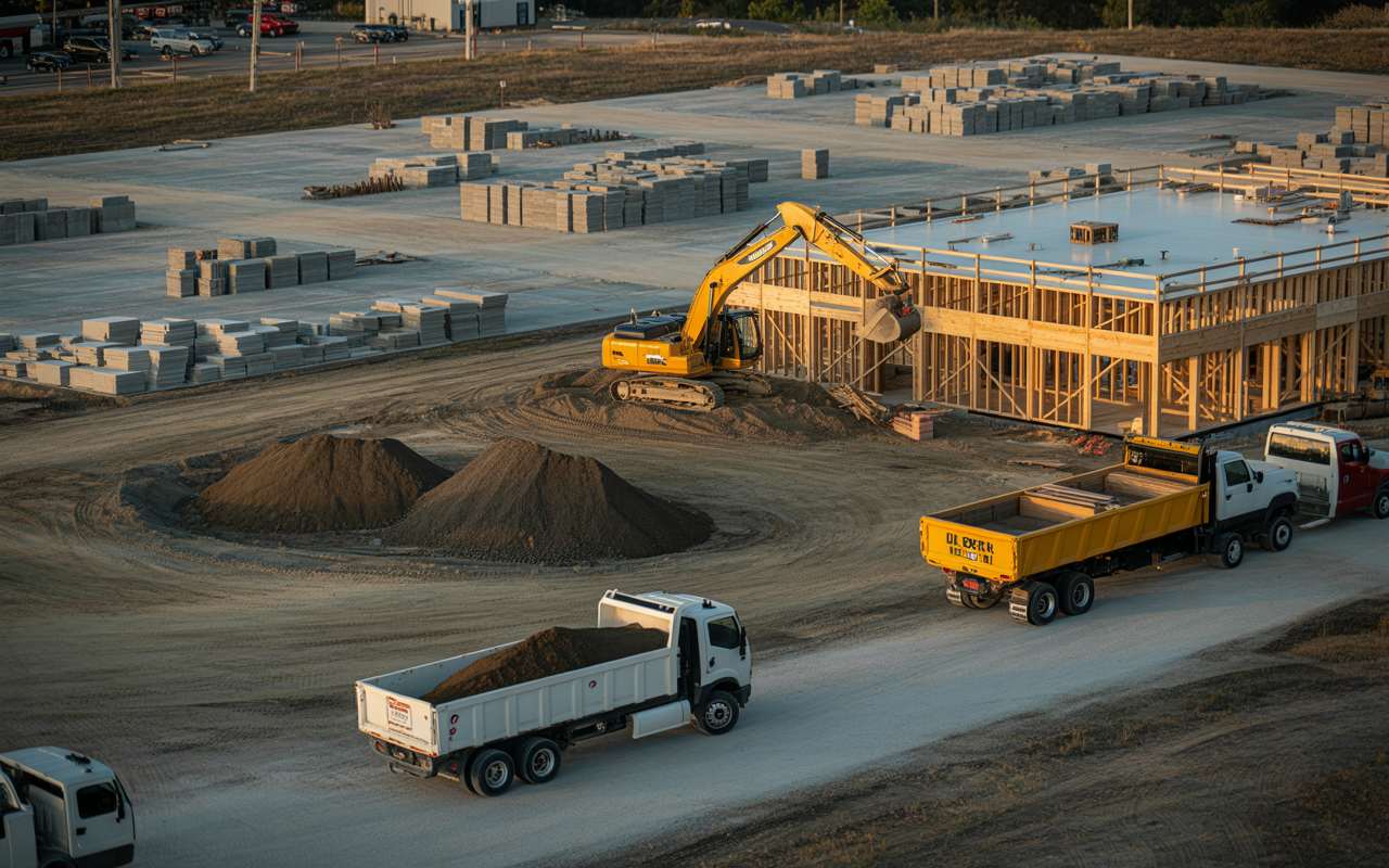Commercial development site under construction
